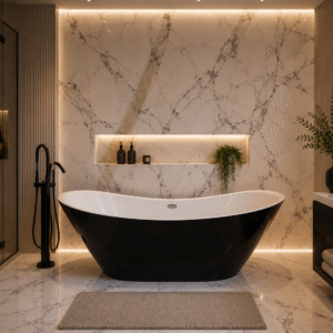 Floor Standing Matt Black Bath Tub