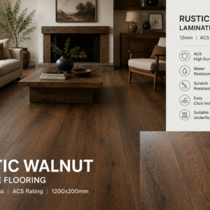 Rustic Walnut AC5 12mm Laminate