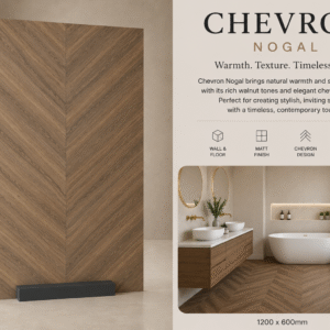 Chevron Nogal Wood Effect tile 120x60